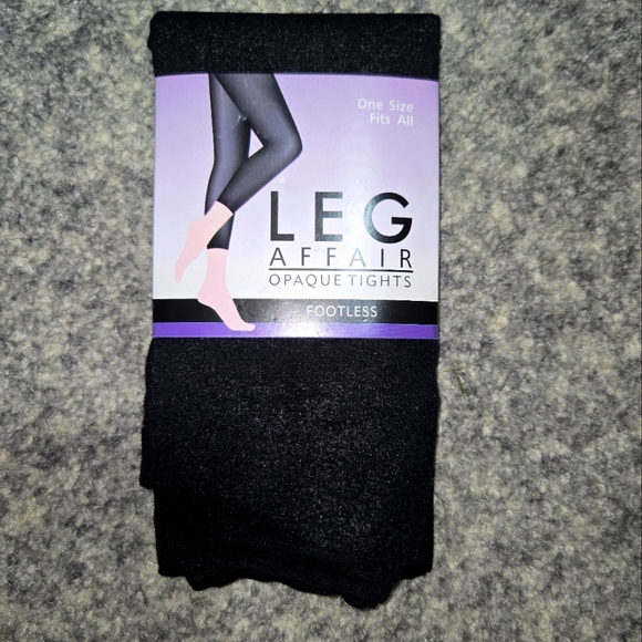 Black Footless Tights New - Picture 1 of 2